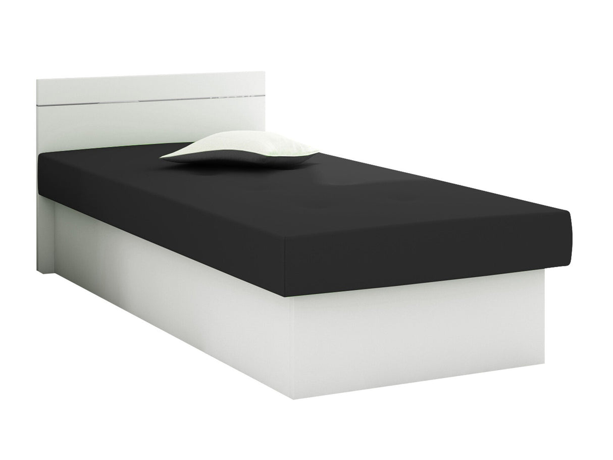 Ágy Berta Bis (Nikroguta Bis), Keret színe: Fehér, Kárpit színe: Suedine 24, Ágyneműtartó: Igen