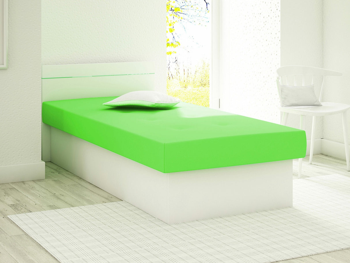 Ágy Berta Bis (Nikroguta Bis), Keret színe: Fehér, Kárpit színe: Suedine 81, Ágyneműtartó: Igen