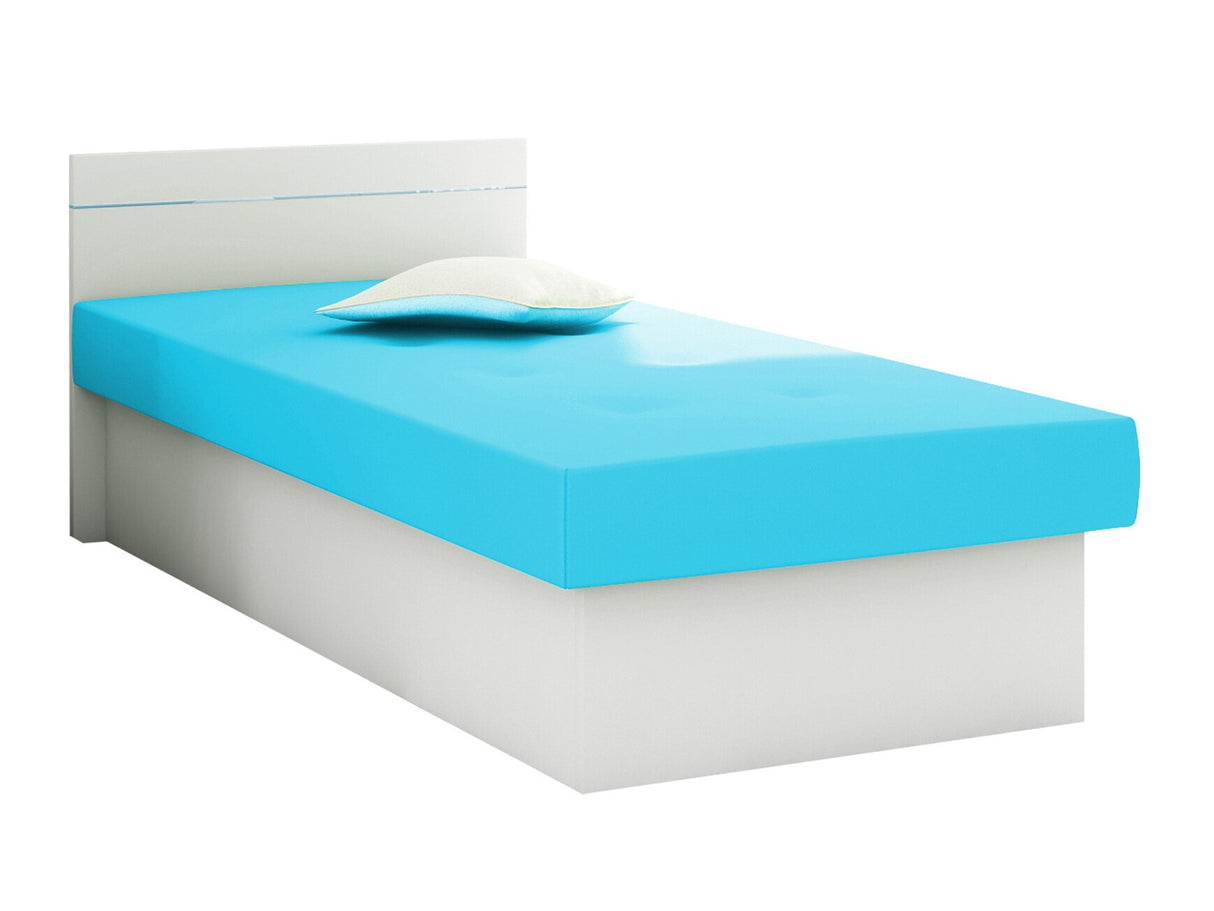 Ágy Berta Bis (Nikroguta Bis), Keret színe: Fehér, Kárpit színe: Suedine 29, Ágyneműtartó: Igen