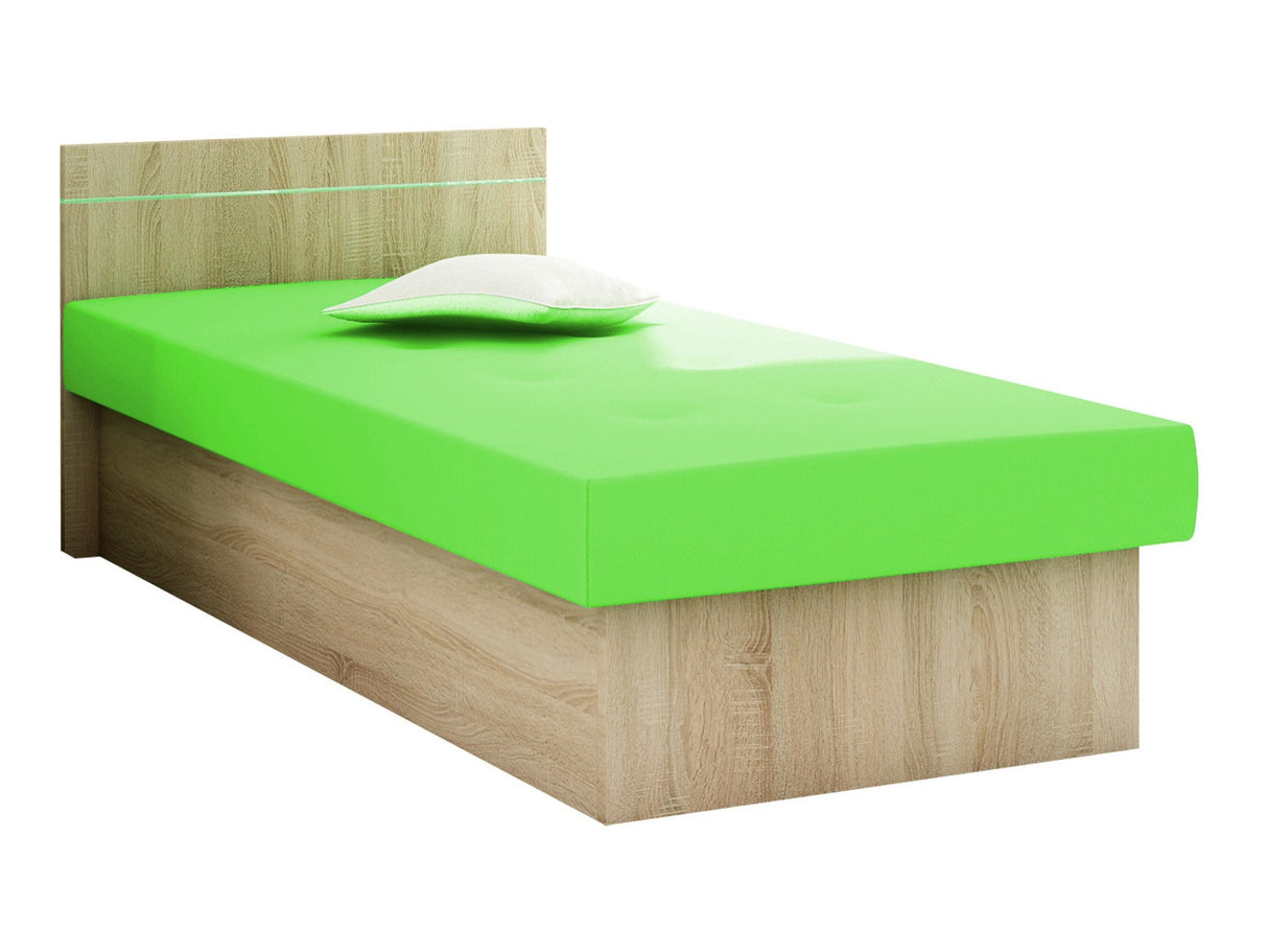 Ágy Berta Bis (Nikroguta Bis), Keret színe: Sonoma tölgy, Kárpit színe: Suedine 81, Ágyneműtartó: Nem