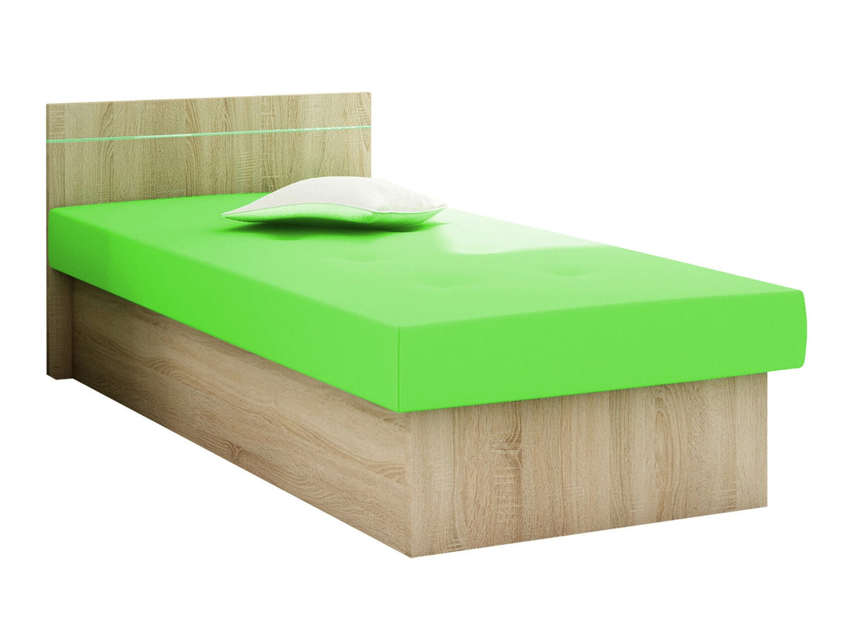 Ágy Berta Bis (Nikroguta Bis), Keret színe: Sonoma tölgy, Kárpit színe: Suedine 81, Ágyneműtartó: Igen