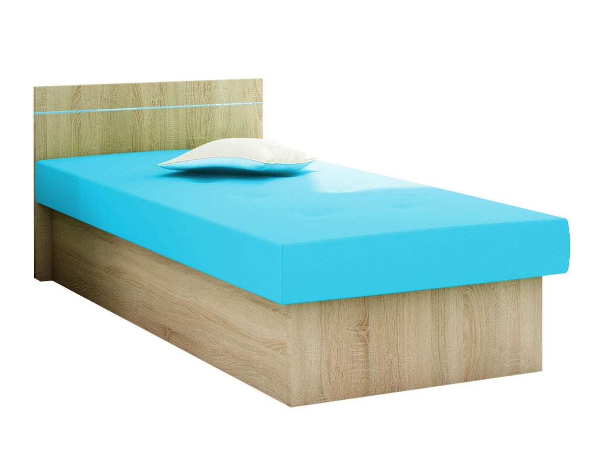 Ágy Berta Bis (Nikroguta Bis), Keret színe: Sonoma tölgy, Kárpit színe: Suedine 29, Ágyneműtartó: Igen