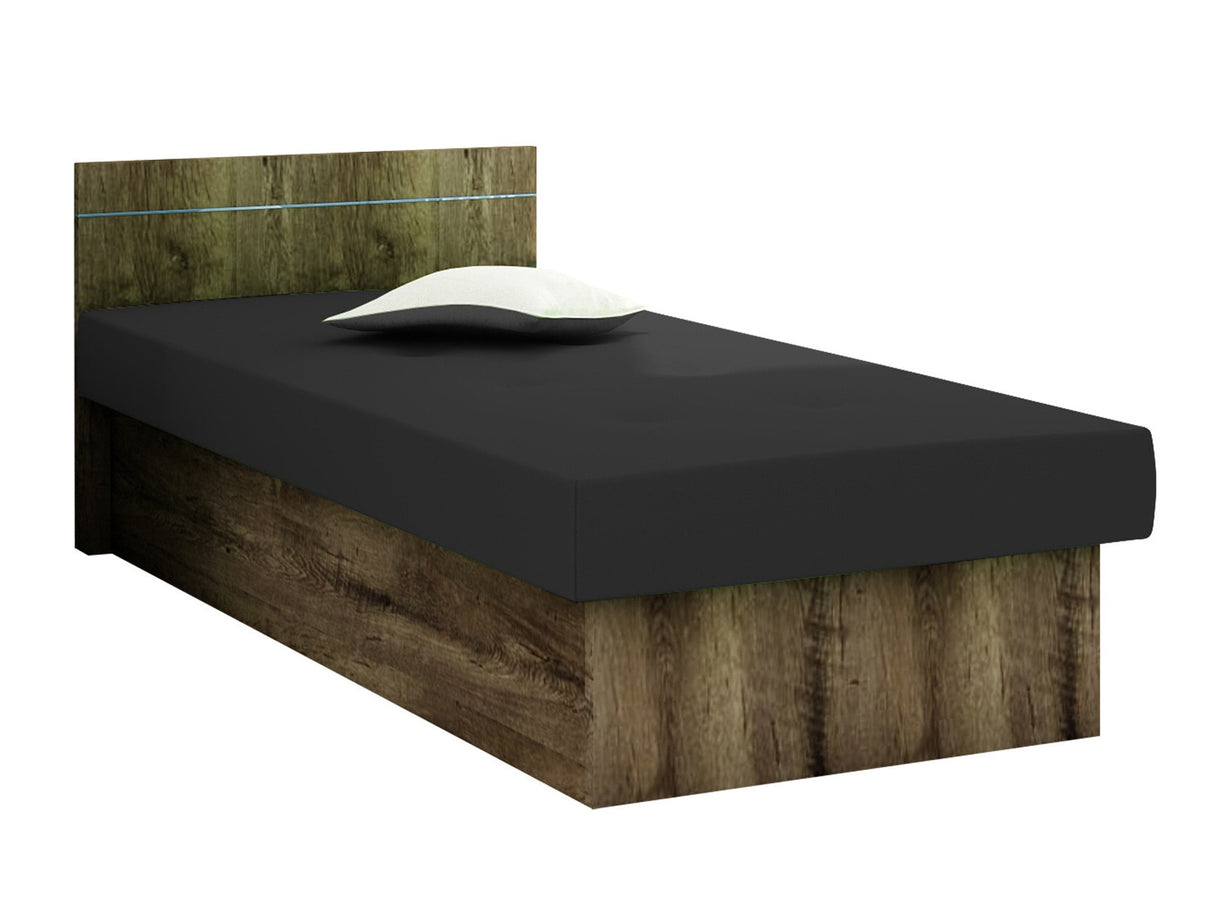 Ágy Berta Bis (Nikroguta Bis), Keret színe: Sötét kőris, Kárpit színe: Suedine 24, Ágyneműtartó: Nem