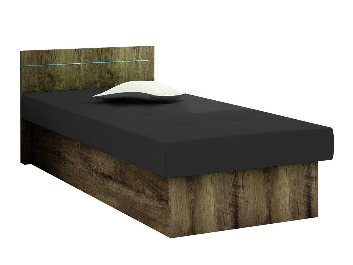 Ágy Berta Bis (Nikroguta Bis), Keret színe: Sötét kőris, Kárpit színe: Suedine 24, Ágyneműtartó: Igen