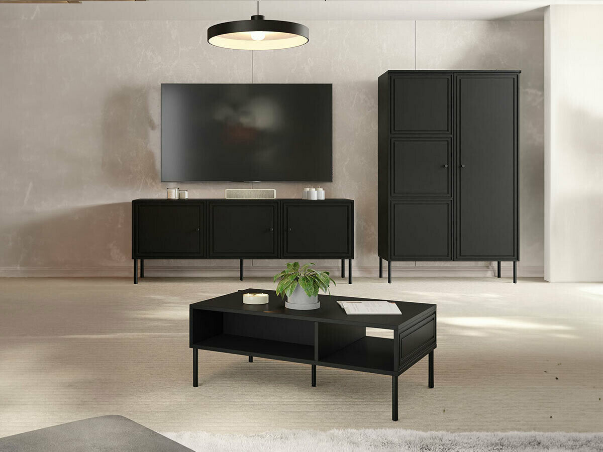 Nappali szett Meble PALAZZO BIS I, Szín: Fekete, Szekrény: Nem