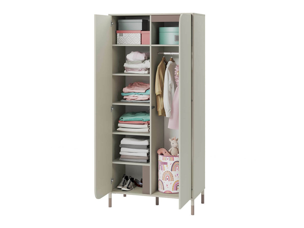 Gardróbszekrény HARMONY HR-01 - szafa dzielona 2d - kaszmir/truflowy