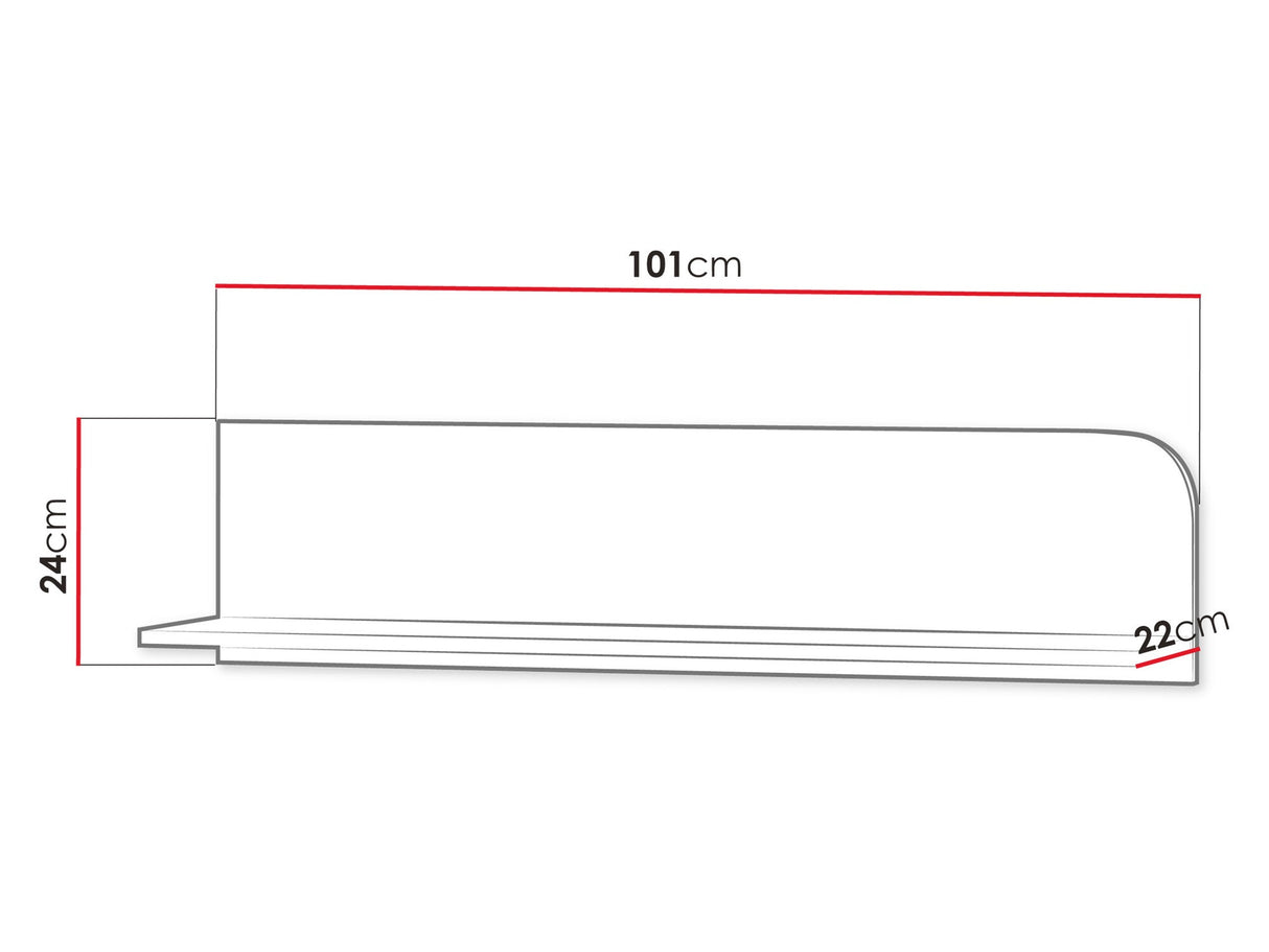 Polc HARMONY HR-05 - półka wisząca - kaszmir/truflowy