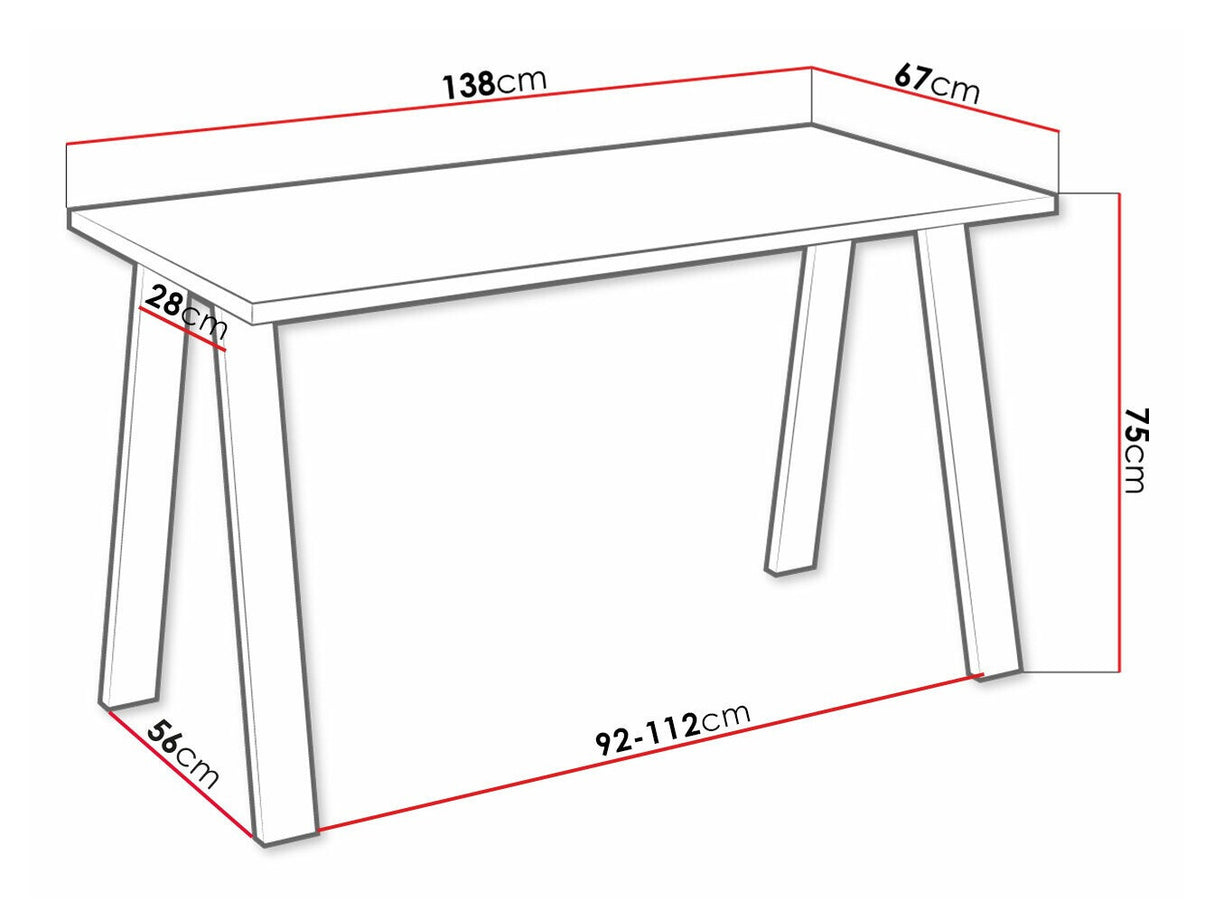 Asztal Kleo ( Klaudian 138x67 ), Szín: Artisan tölgy