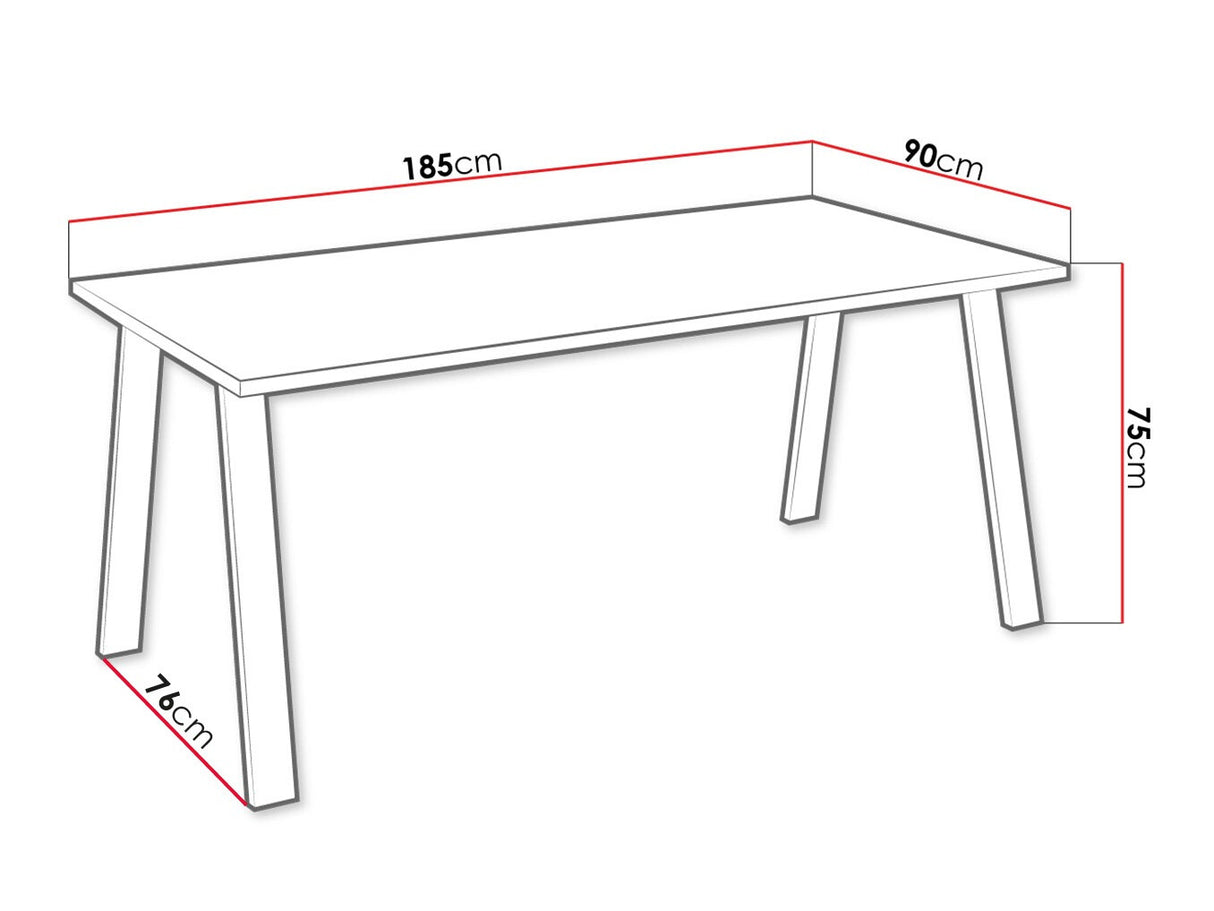 Asztal Kleo ( Klaudian 185x90), Szín: Artisan tölgy