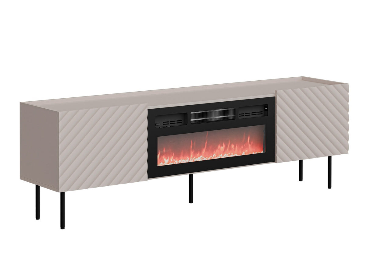 TV-állvány Szafka RTV LUCCA 180 2D EF + kominek, Szín: Kasmír