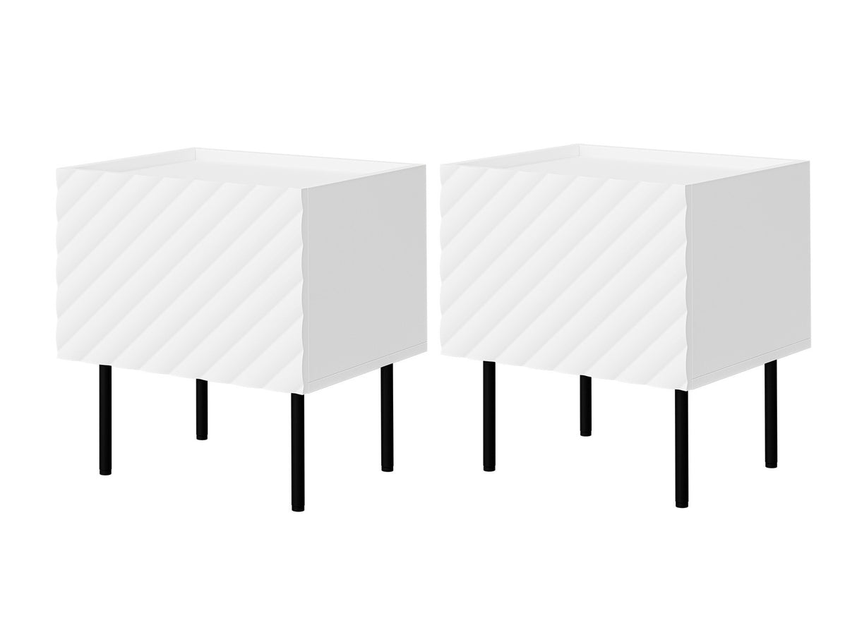 Éjjeliszekrény szett Szafka nemcna LUCCA 1D 2 szt, Szín: Fehér
