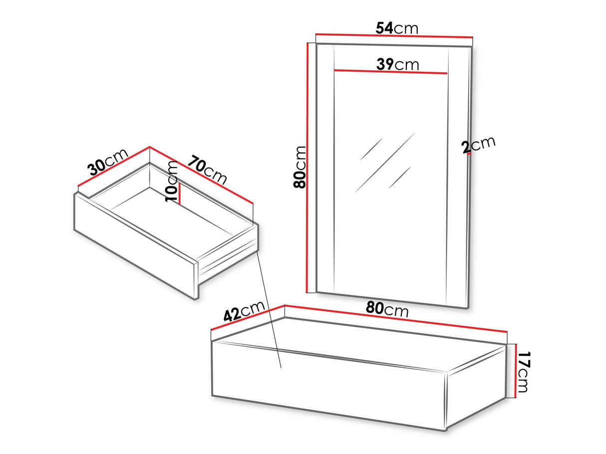 Fésülködő asztal Toaletka TACOS Orzech Warmia