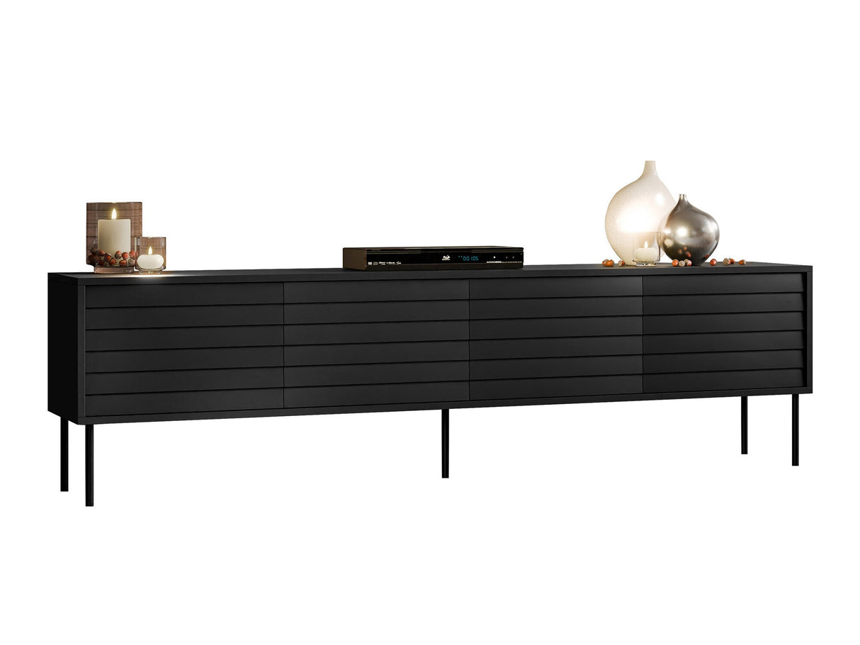 TV-állvány Szafka CORTINA RTV 200 4D, Szín: Fekete