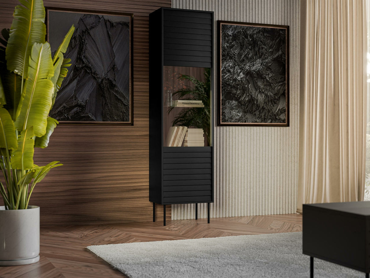 Könyvespolc Witryna CORTINA, Szín: Fekete