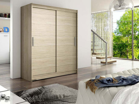 Gardróbszekrény Westa I (Presto), Szín: Sonoma tölgy, Led világítás: Igen