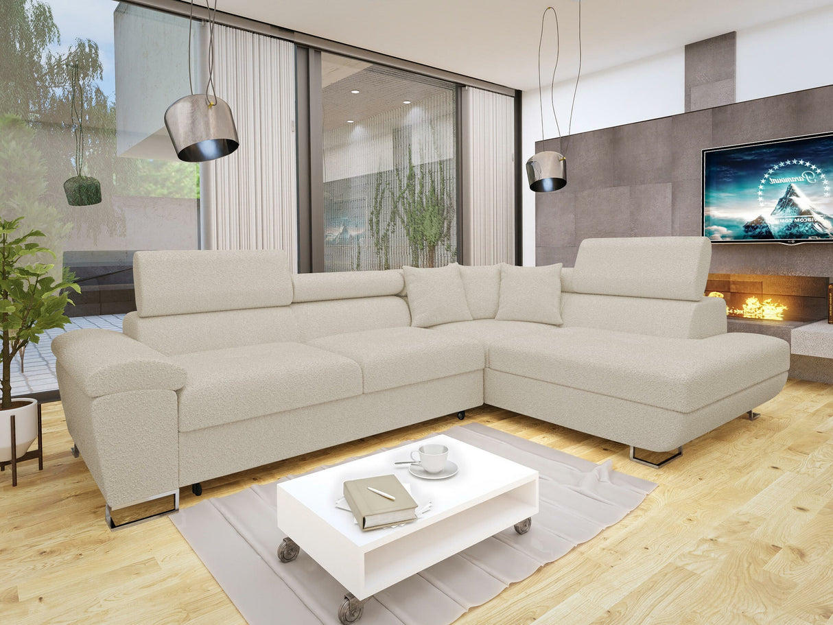 Sarokkanapé Kiságyere (Alvin) III, Szín: Abriamo 03, Változatok: Jobbos