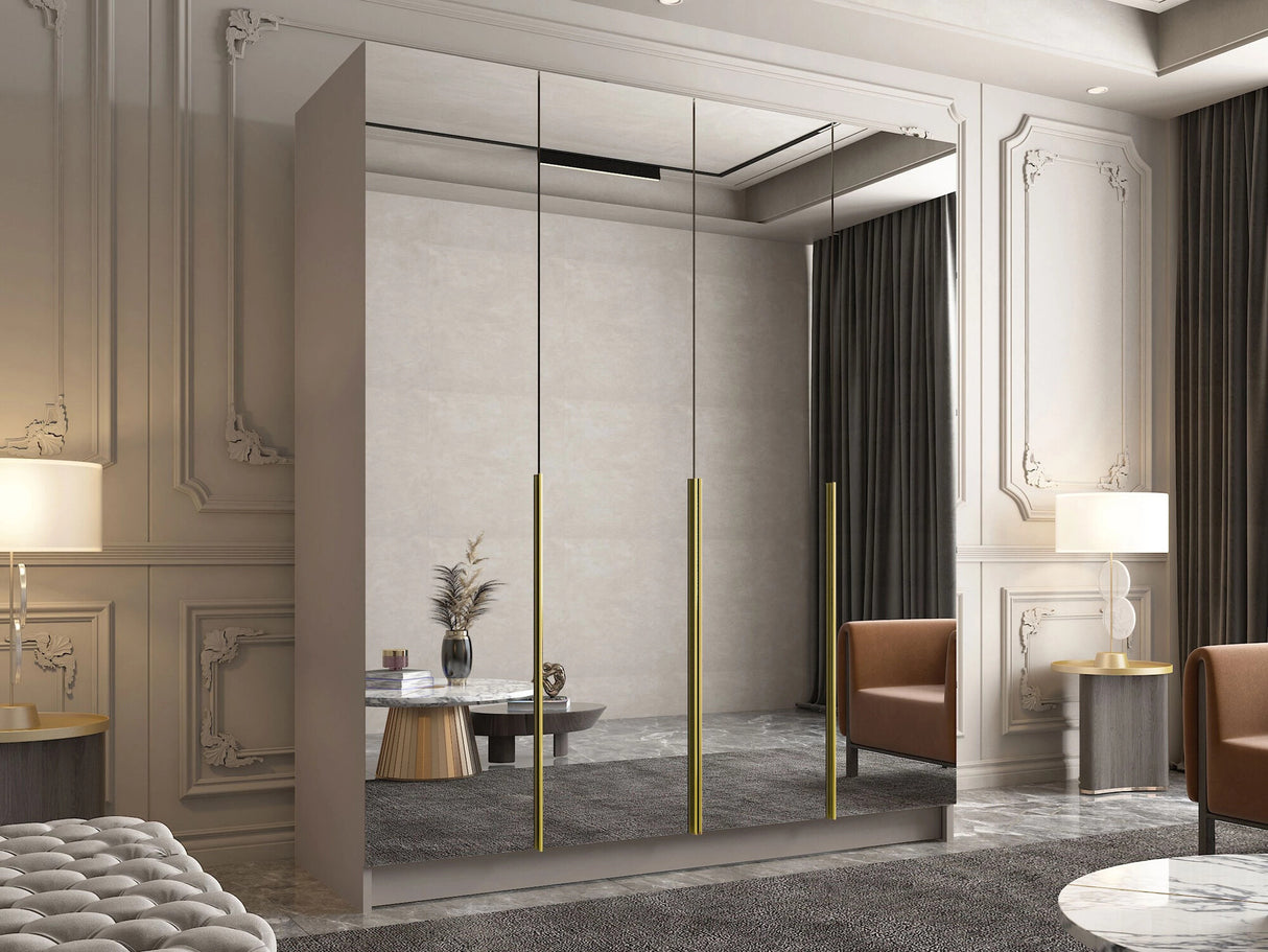 Gardróbszekrény Szafa SANTI III, Szín: Kasmír + Aranysárga