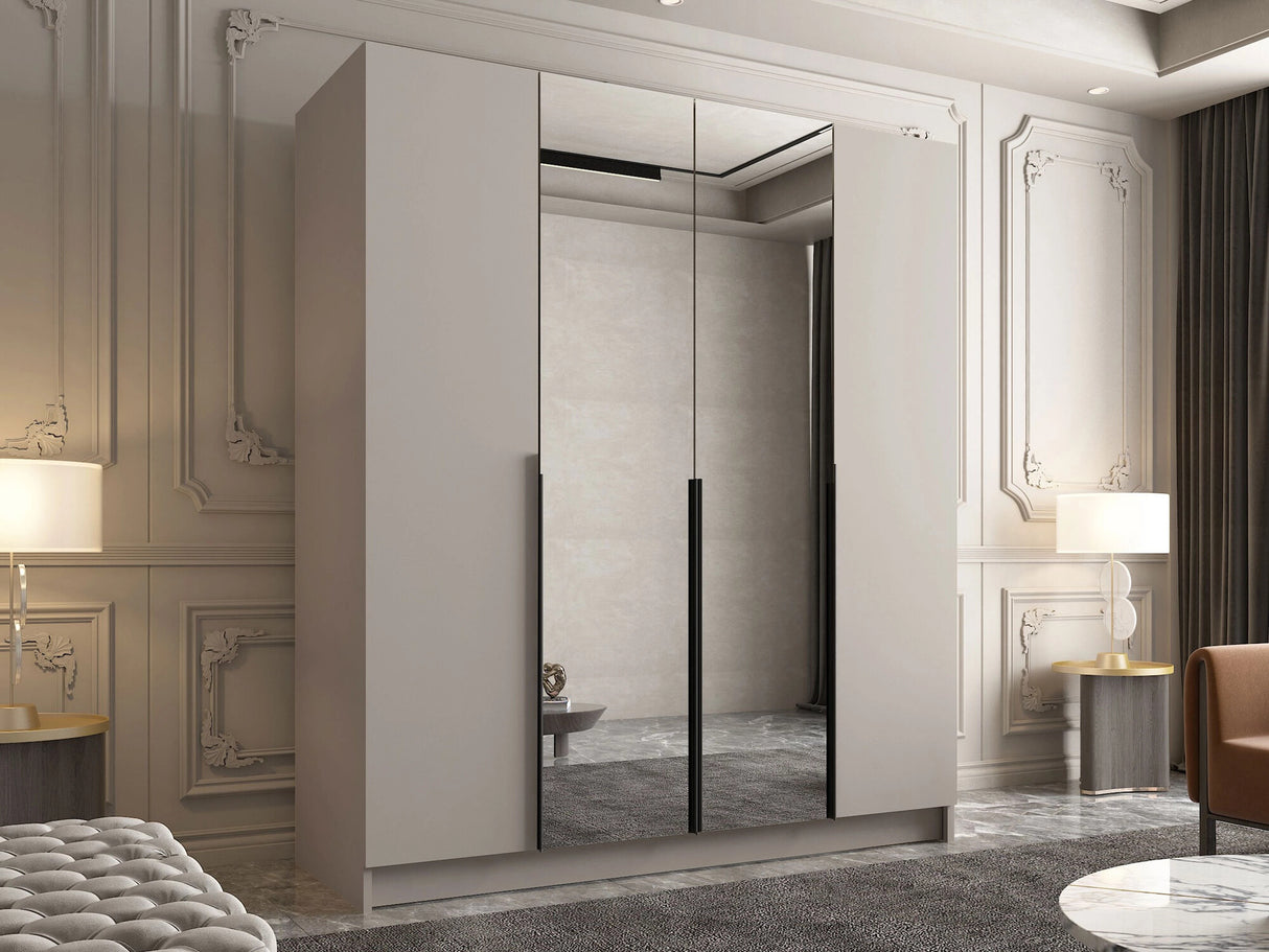 Gardróbszekrény Szafa SANTI II, Szín: Kasmír + Fekete