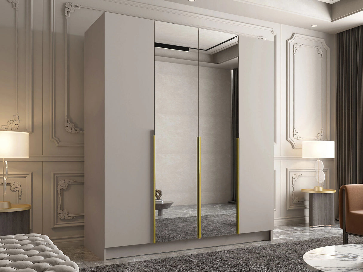 Gardróbszekrény Szafa SANTI II, Szín: Kasmír + Aranysárga