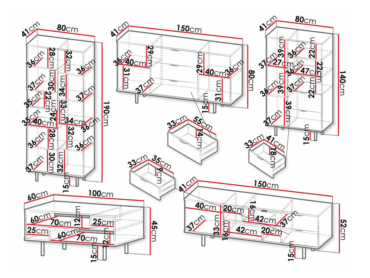 Nappali szett Meble NUBIA I, Szín: Kasmír