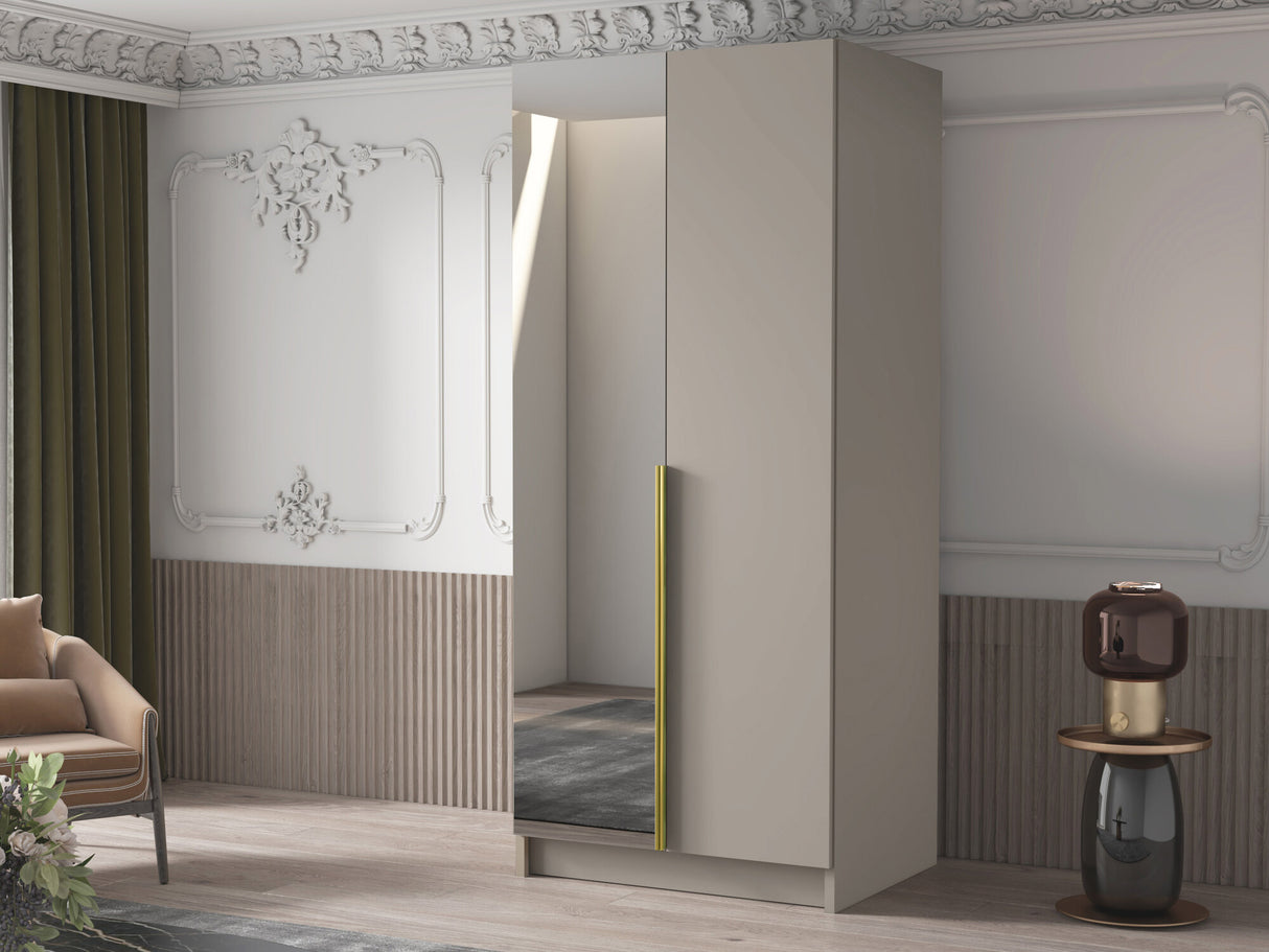 Gardróbszekrény Szafa BONO II, Szín: Kasmír + Aranysárga