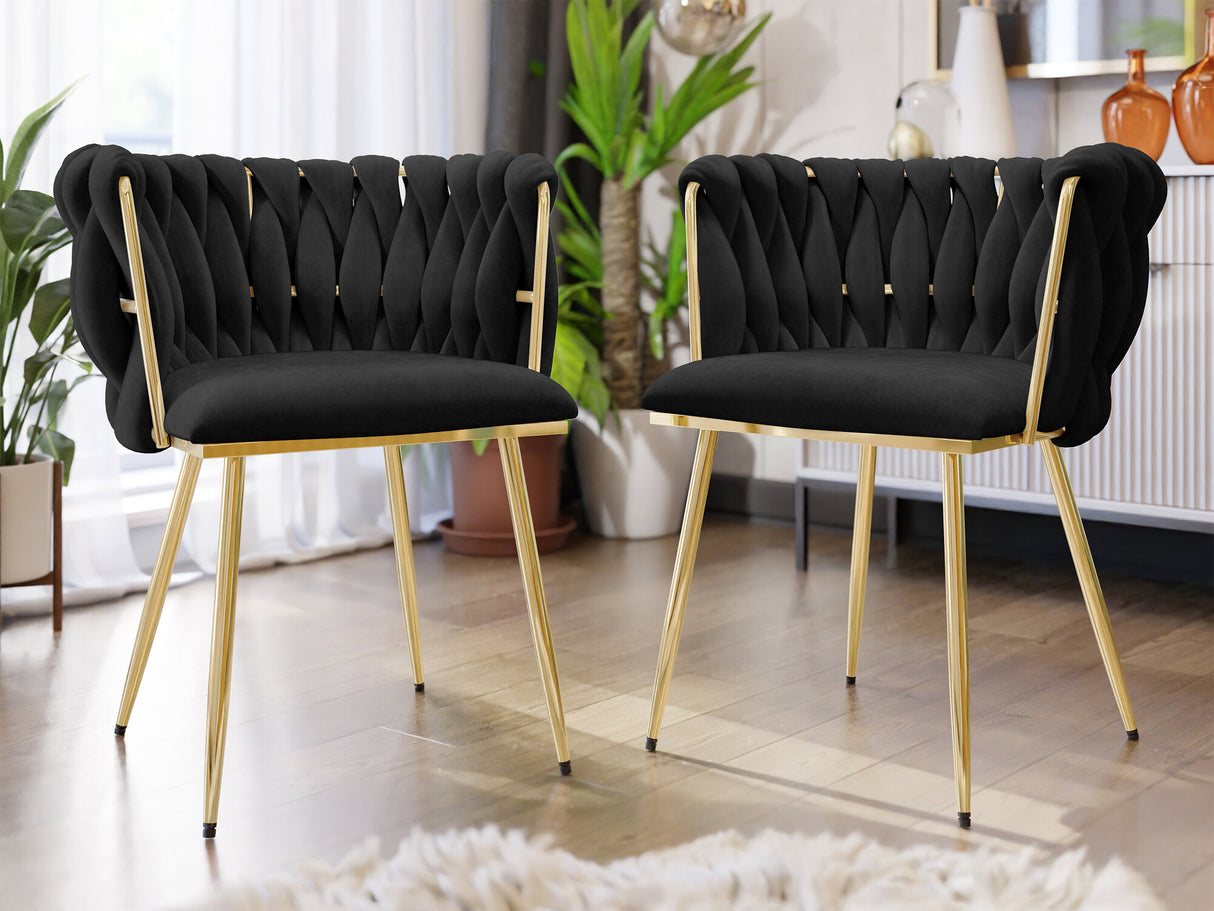 Szék készlet Krzesło MUZ/DC/1142 (2szt), Szín: Aranysárga + Fekete