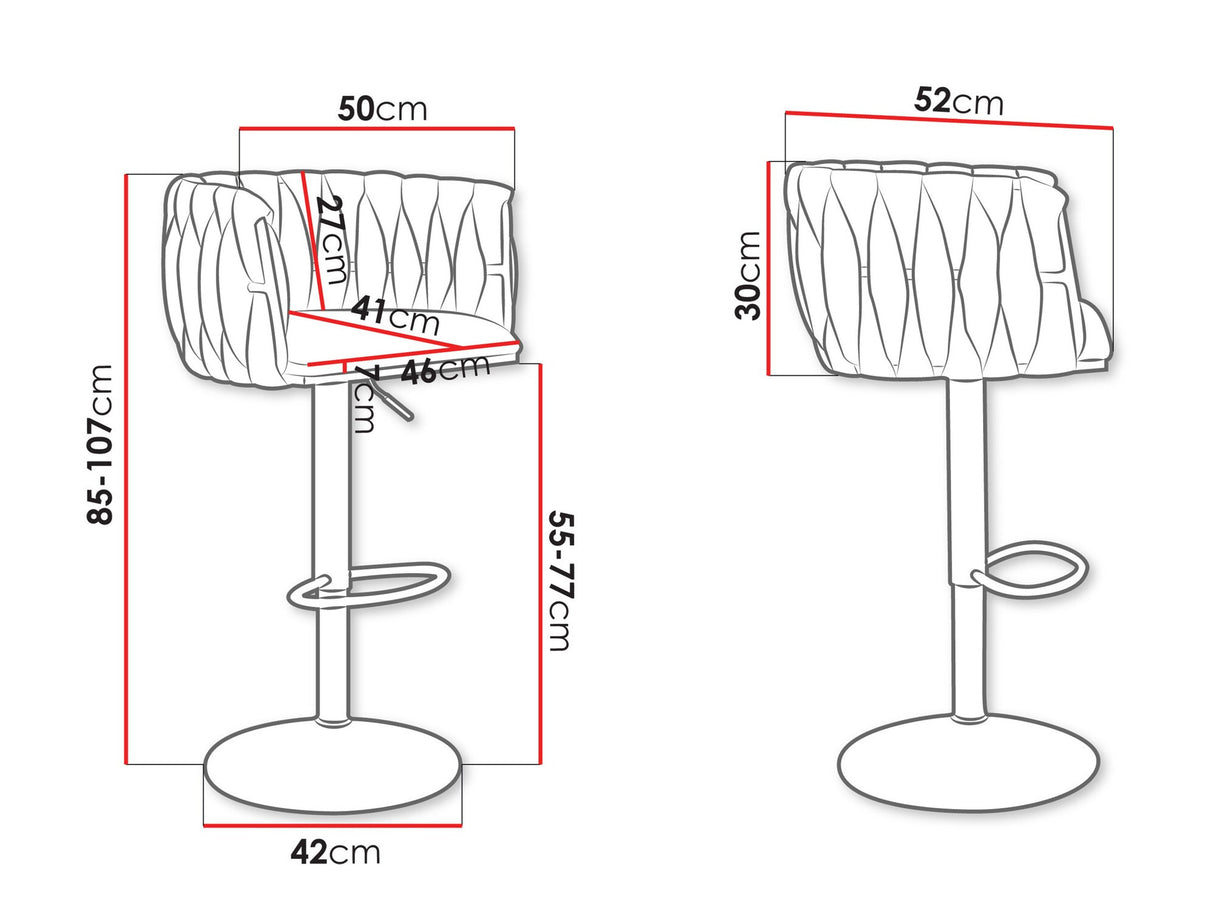 Bárszék Hoker MUZ/BS/1142 (2szt), Szín: Aranysárga + Bézs