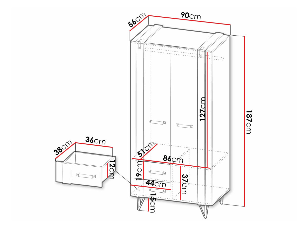 Gardróbszekrény Lofter 01
