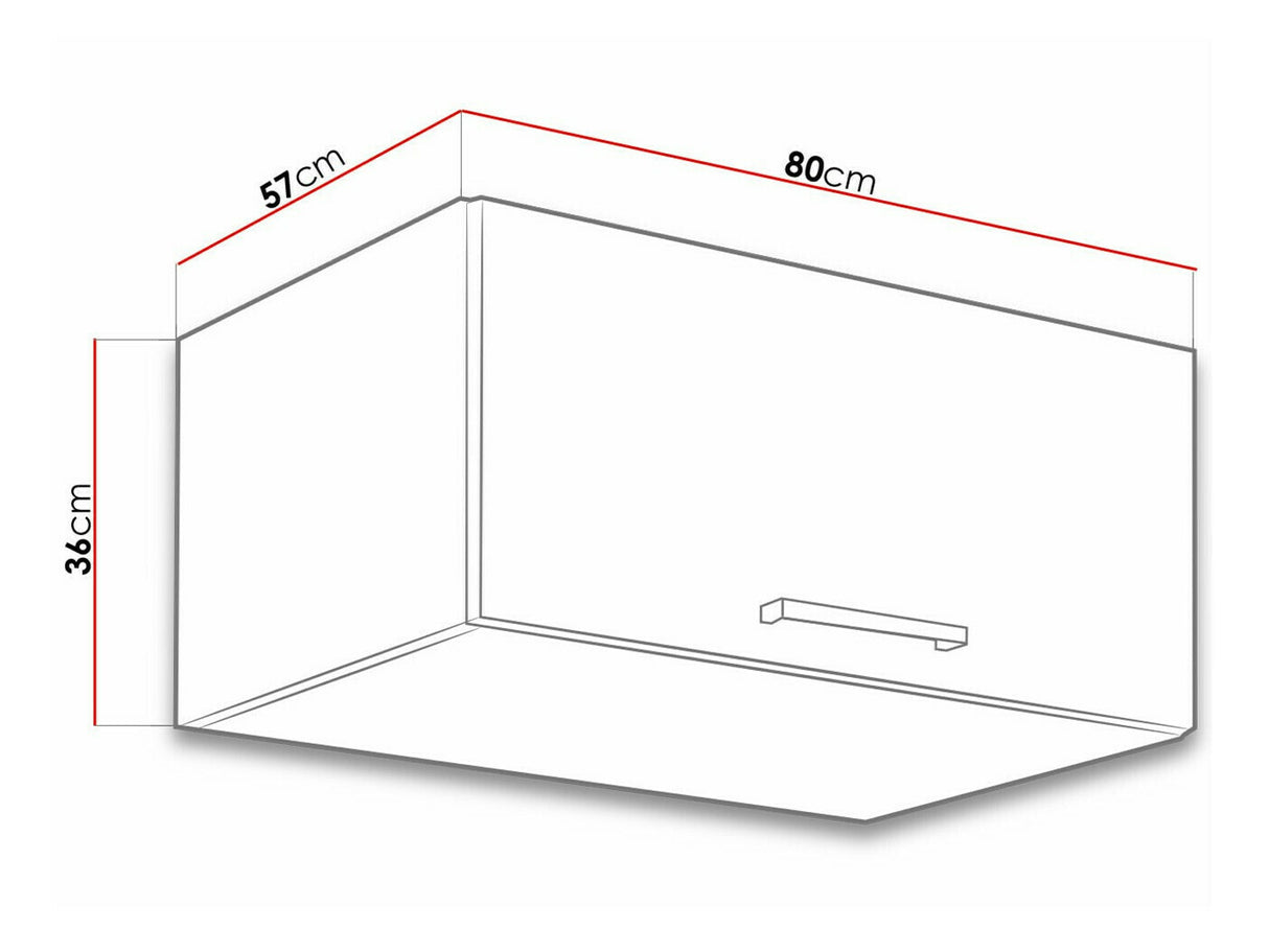 Moduláris fali szekrény Faline Szafka górna VIGO 80 NAGU-36 1F Dąb lancelot / Sötét erdő