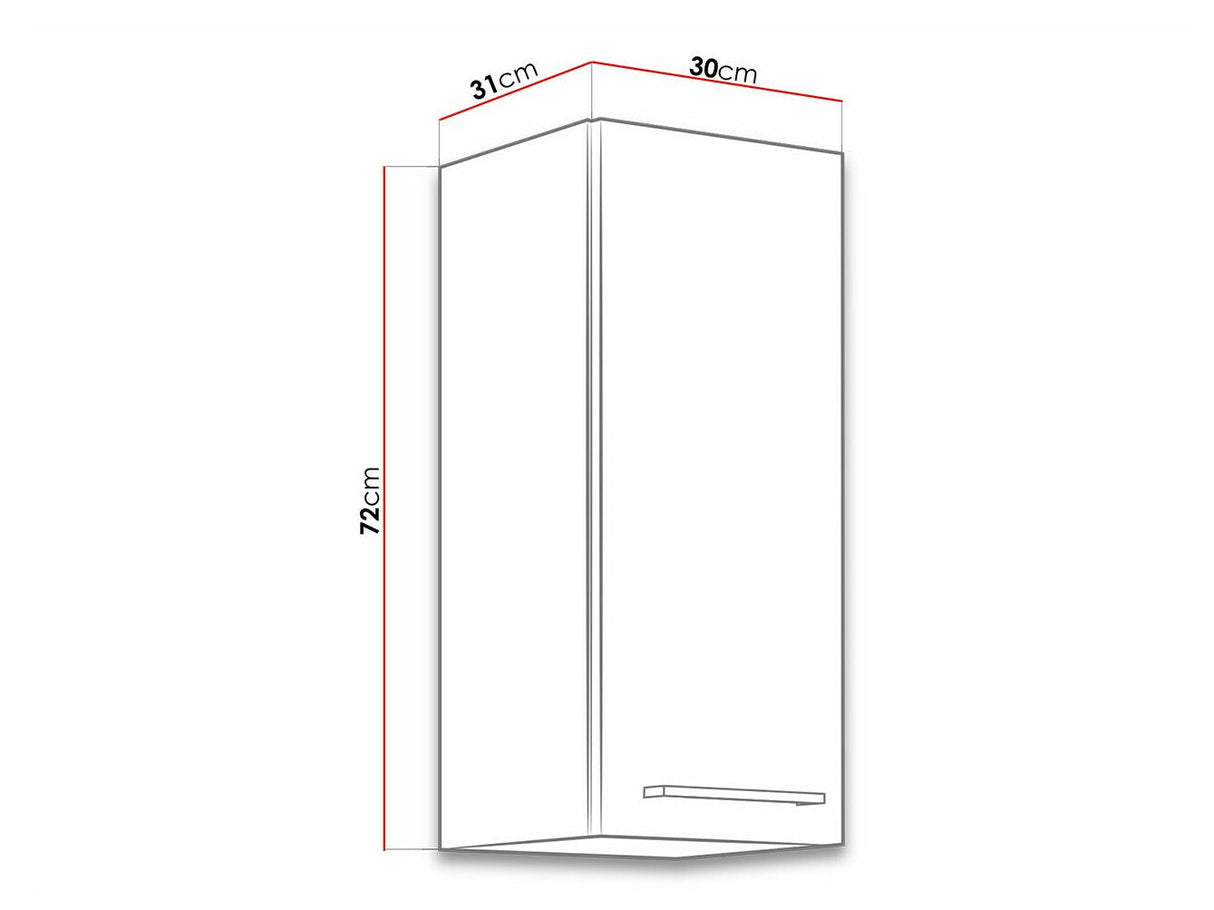 Moduláris fali szekrény Faline Szafka górna VIGO 30 G-72 1F Dąb lancelot / Sötét erdő