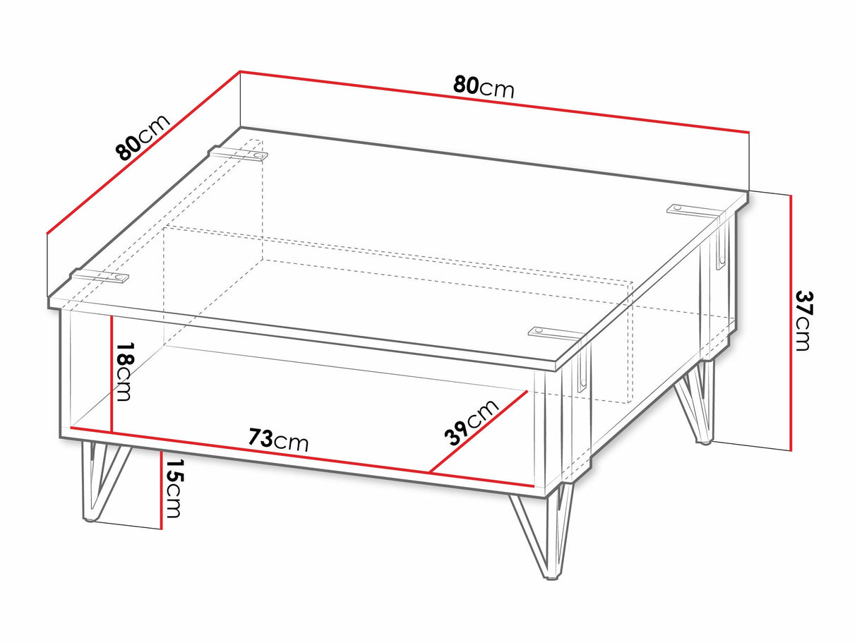 Dohányzóasztal Lofter 12