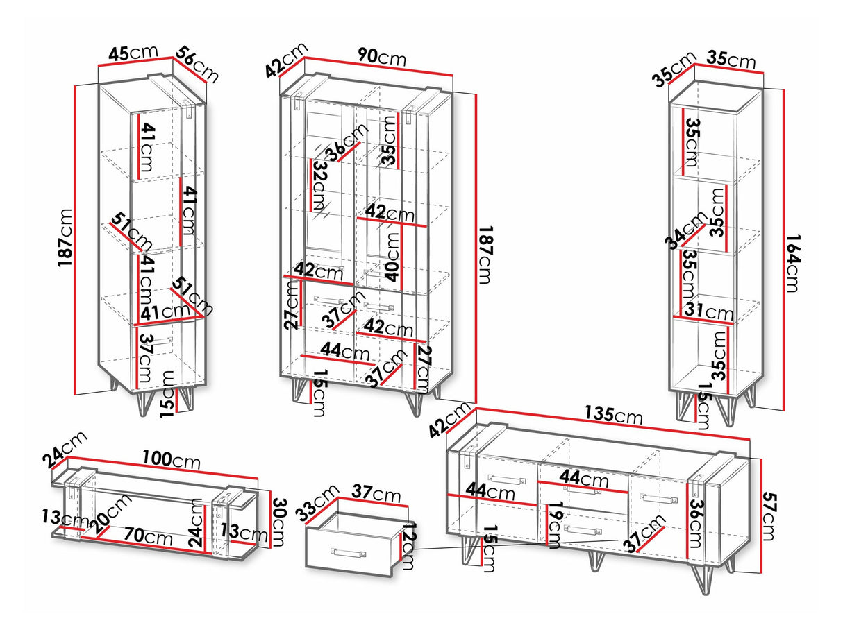 Nappali szett Lofter, Led világítás: Nem
