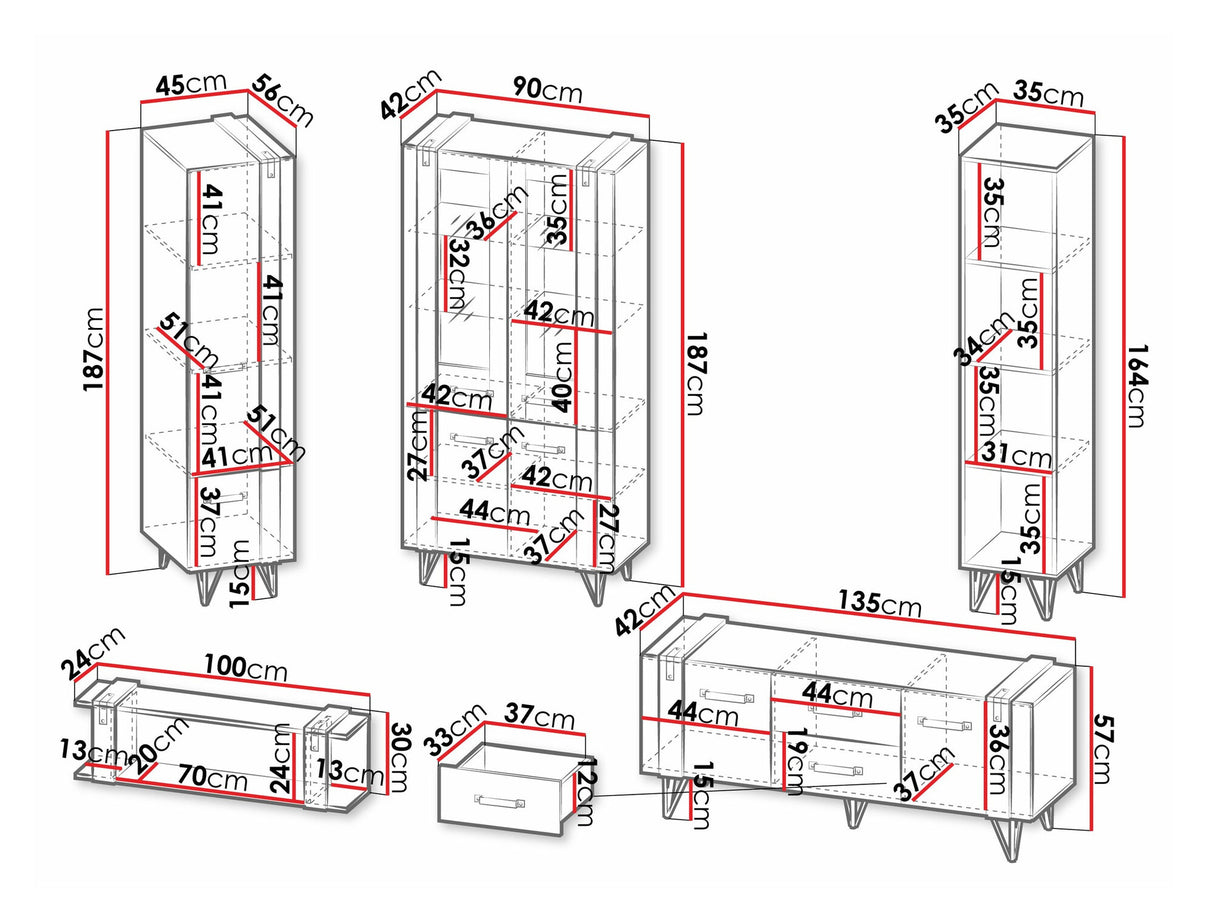 Nappali szett Lofter, Led világítás: Igen