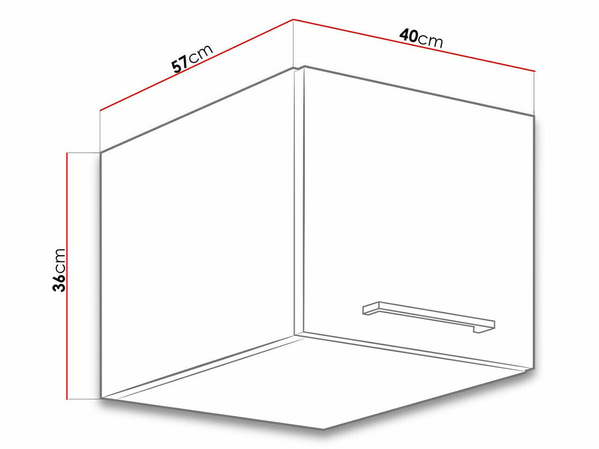 Moduláris fali szekrény Faline Szafka górna VIGO 40 NAGU-36 1F Dąb lancelot / Sötét erdő