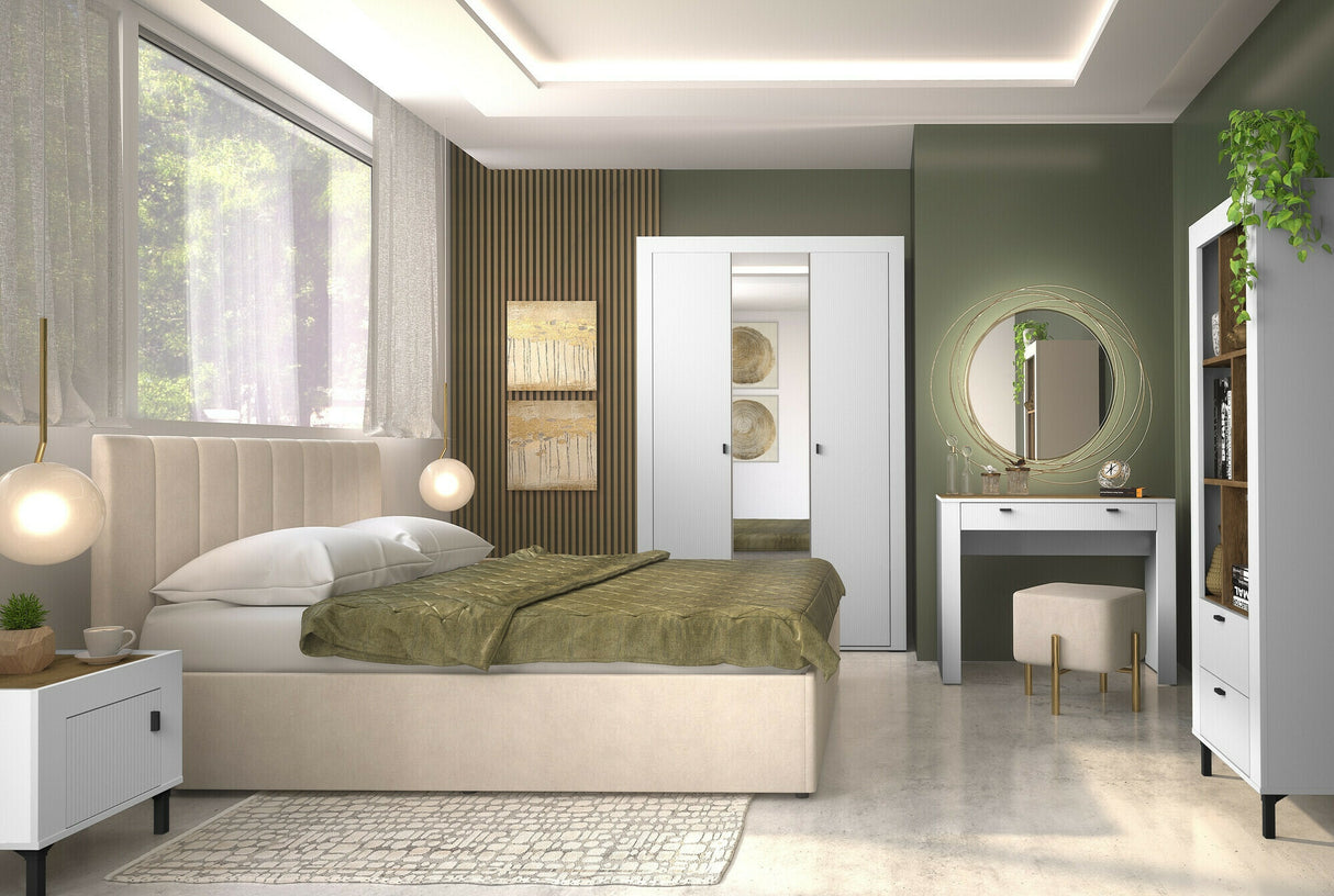 Gardróbszekrény MOSSA MO2, Szín: Matt fehér