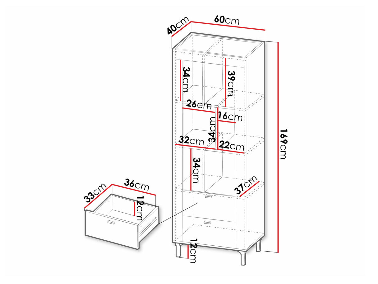 Könyvespolc MOSSA MO4, Szín: Kasmír