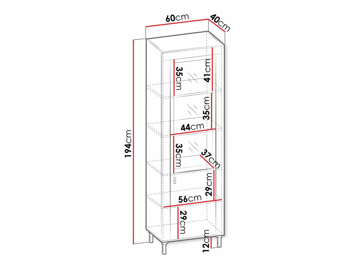 Könyvespolc MOSSA MO3, Szín: Matt fehér, Led világítás: Igen