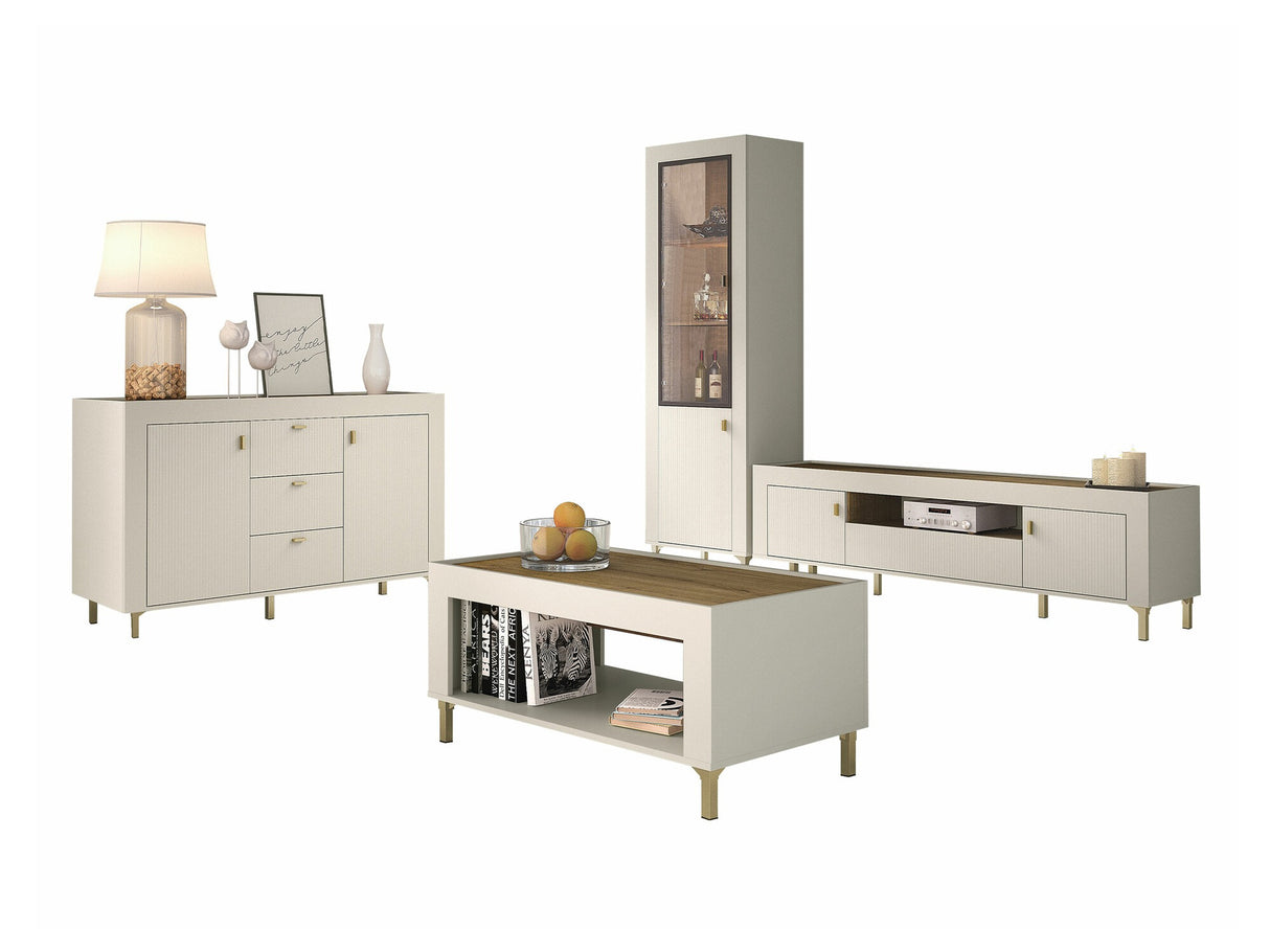 Nappali szett Mossa, Szín: Kasmír, Komód: Igen, Led világítás: Nem