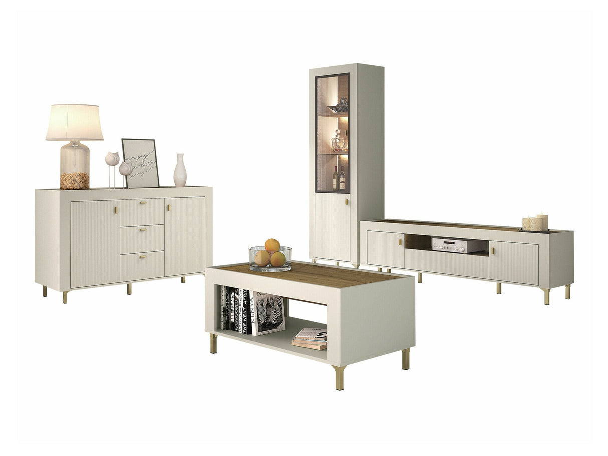 Nappali szett Mossa, Szín: Kasmír, Komód: Igen, Led világítás: Igen