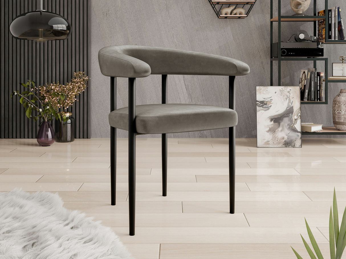 Szék Krzesło ARIA, Szín: Fekete + Magic Velvet 2209