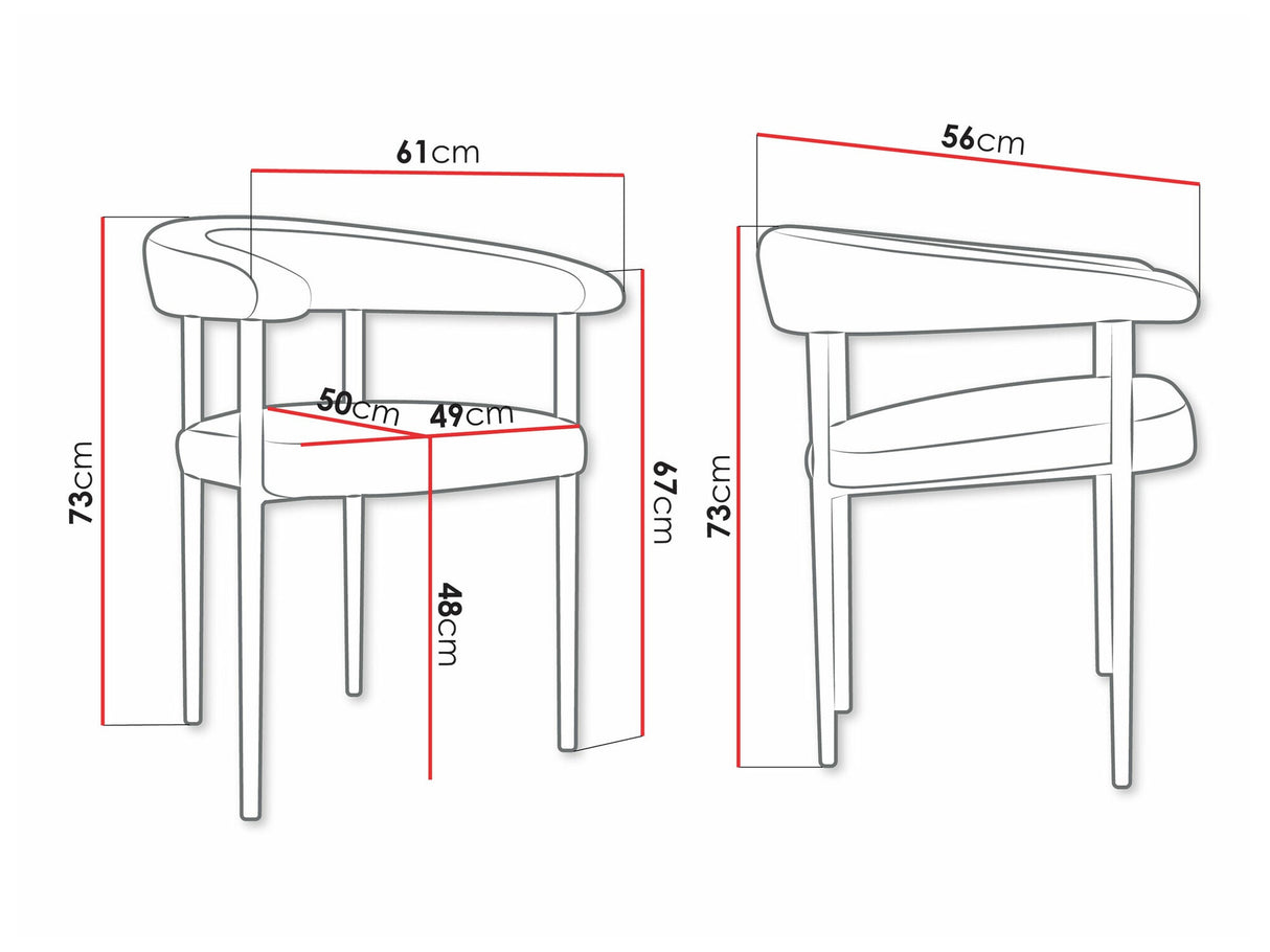 Szék Krzesło ARIA, Szín: Fekete + Magic Velvet 2216