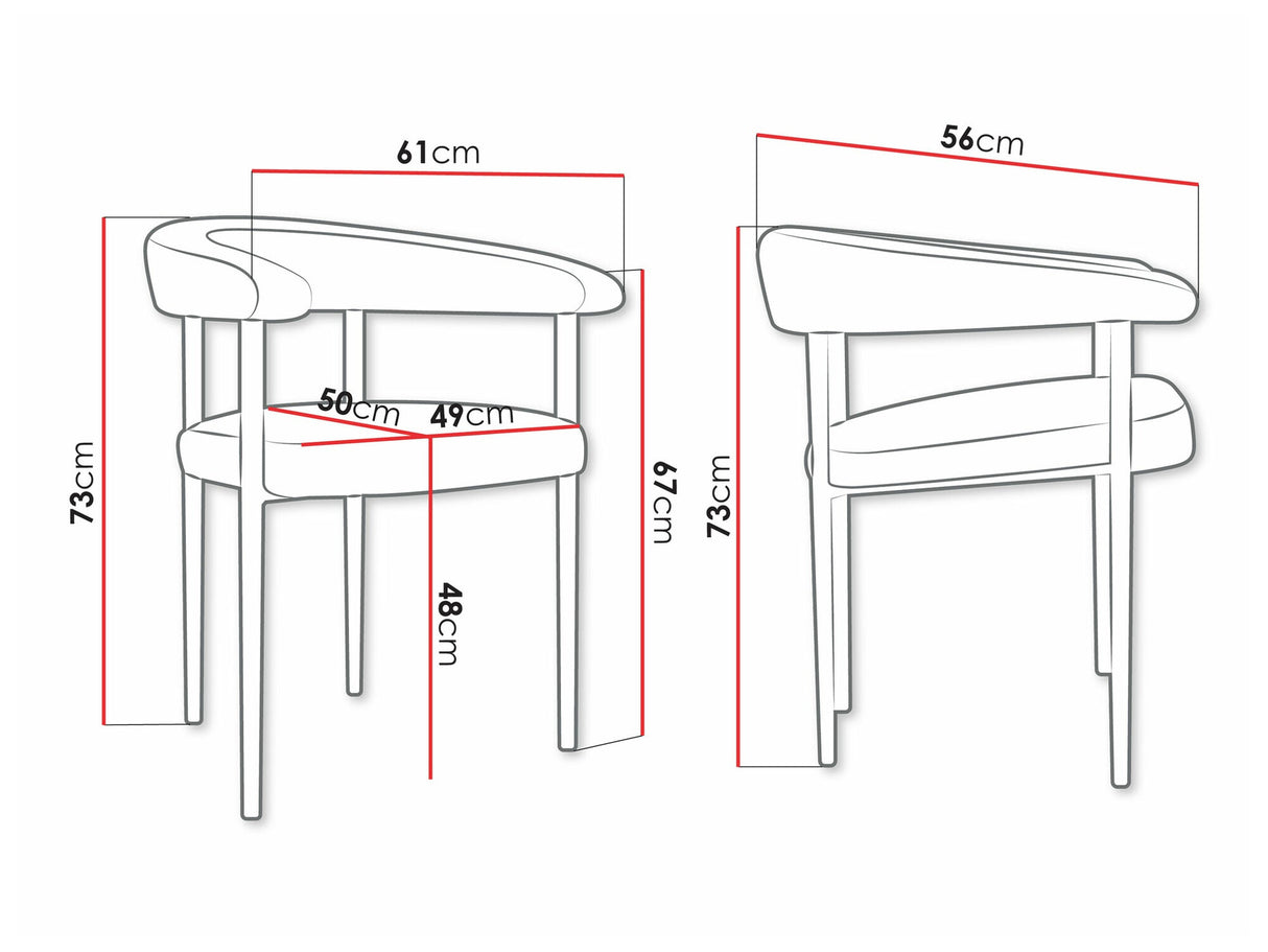Szék Krzesło ARIA, Szín: Fekete + Magic Velvet 2258