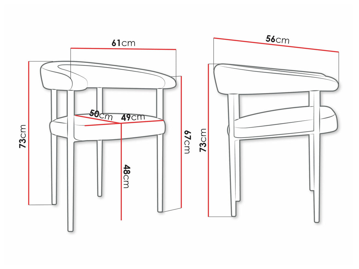 Szék Krzesło ARIA, Szín: Fekete + Magic Velvet 2240