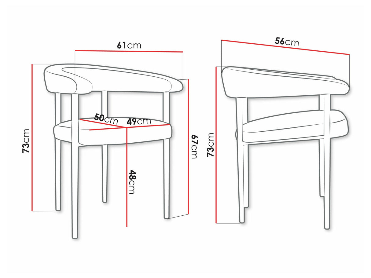 Szék Krzesło ARIA, Szín: Fekete + Magic Velvet 2225