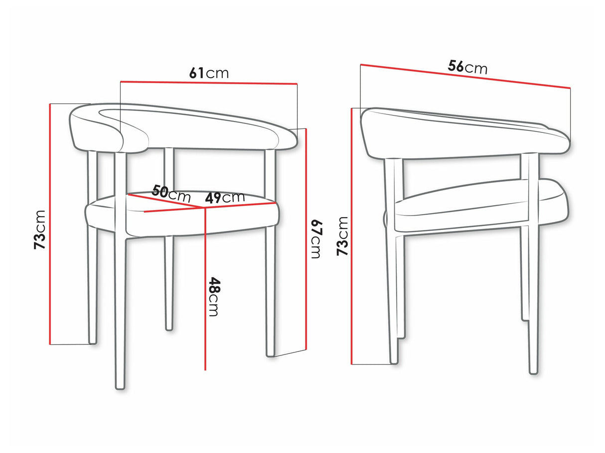 Szék Krzesło ARIA, Szín: Fekete + Magic Velvet 2217