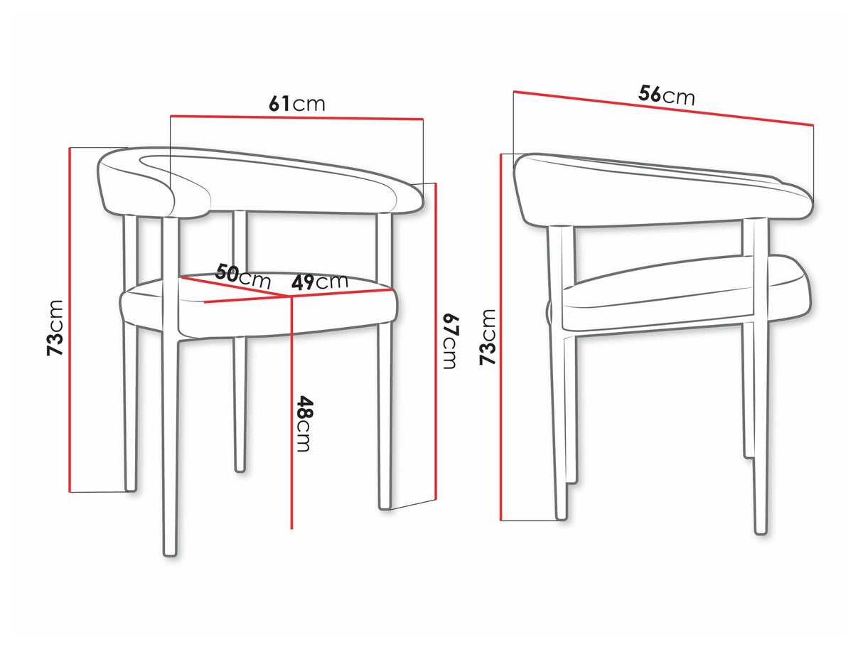 Szék Krzesło ARIA, Szín: Fekete + Magic Velvet 2209