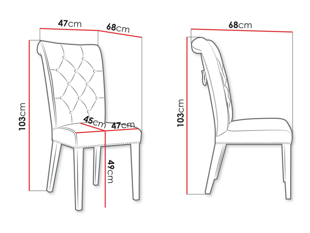 Szék Krzesło CHRISTINA, Szín: Magic Velvet 2209, Lábak színe: Fehér