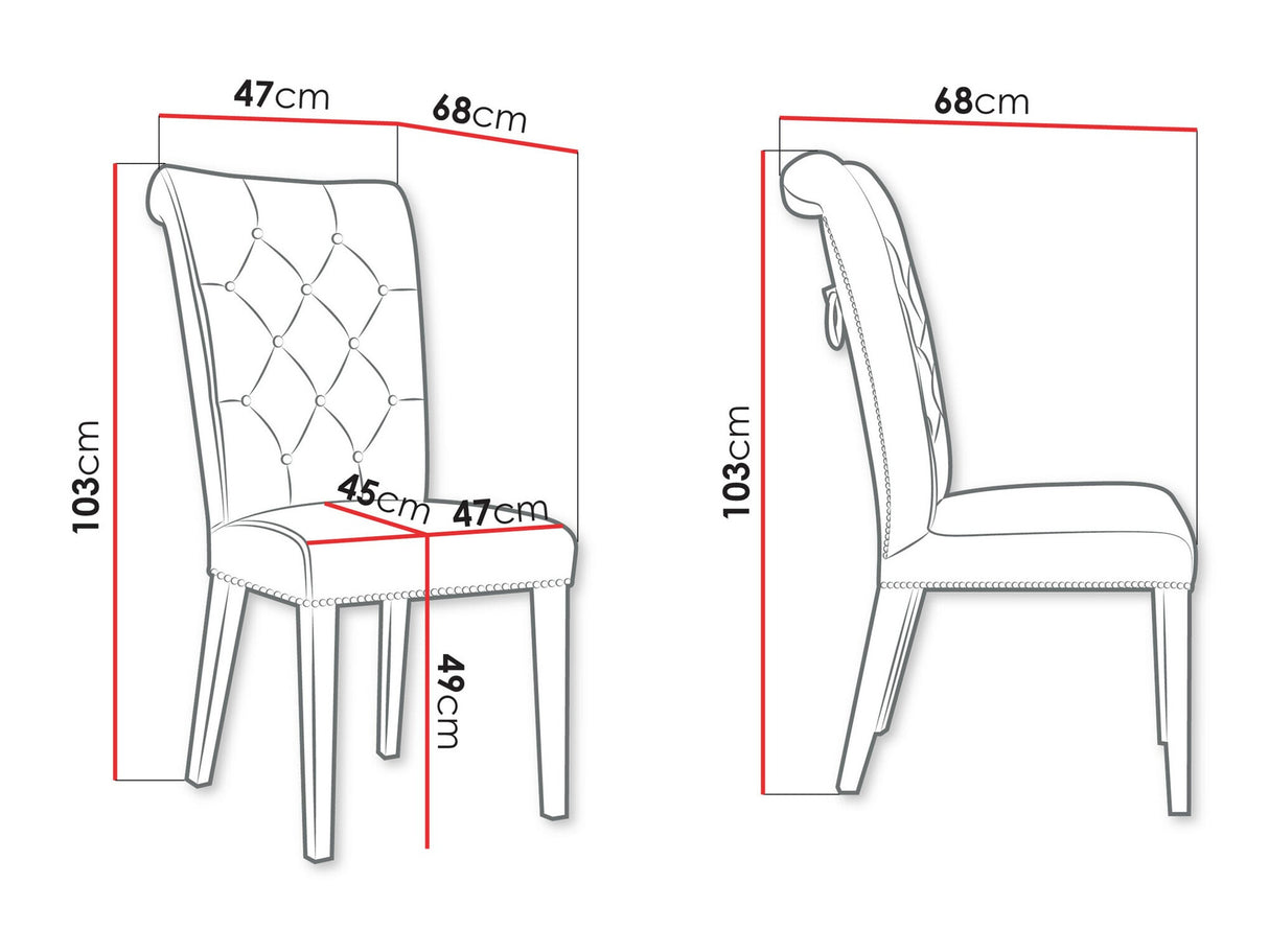 Szék Krzesło CHRISTINA, Szín: Magic Velvet 2240, Lábak színe: Fehér
