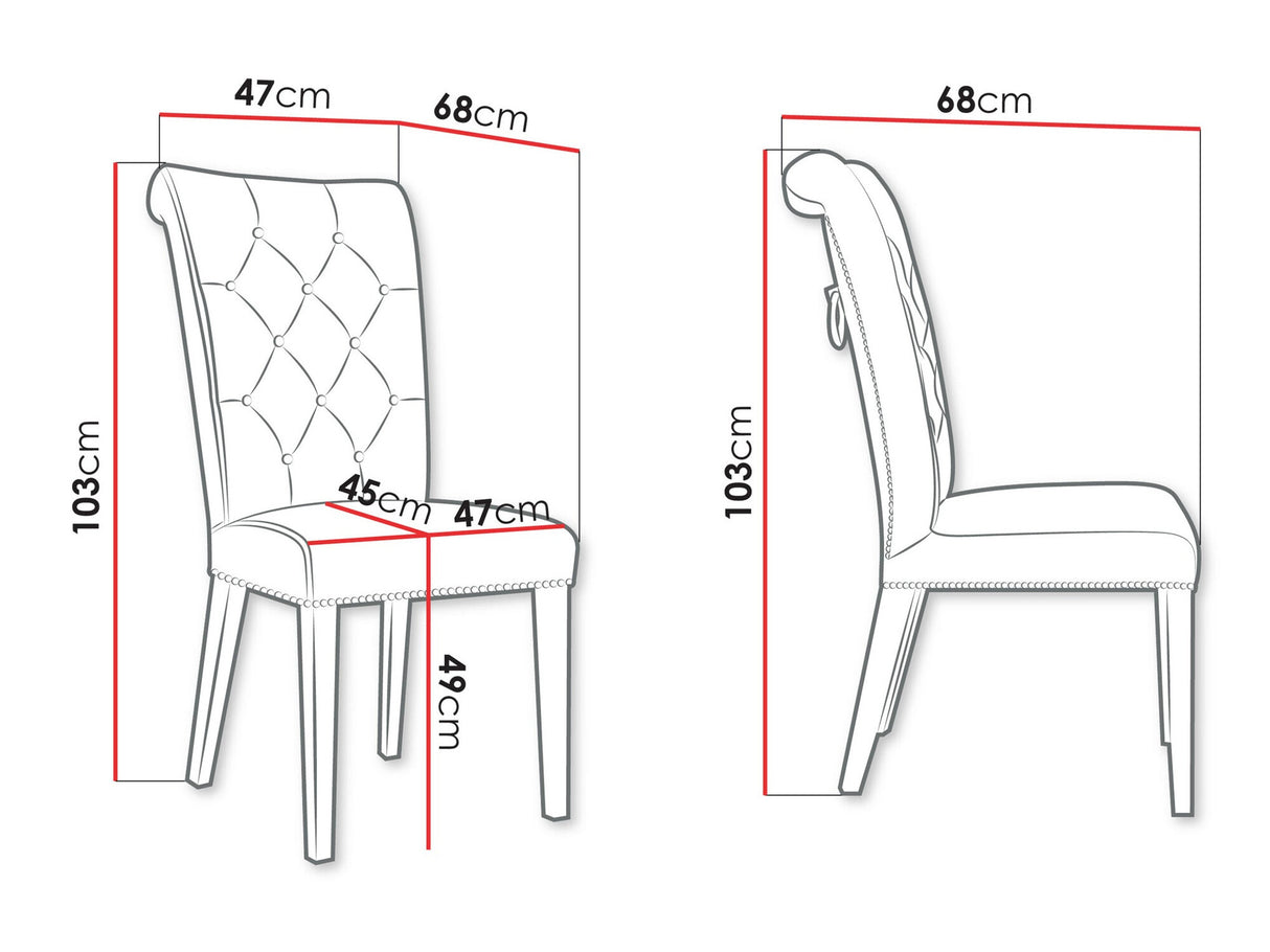 Szék Krzesło CHRISTINA, Szín: Magic Velvet 2250, Lábak színe: Fekete