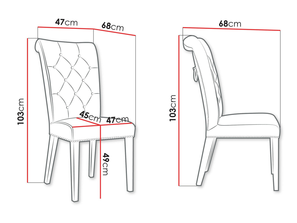 Szék Krzesło CHRISTINA, Szín: Magic Velvet 2216, Lábak színe: Fehér